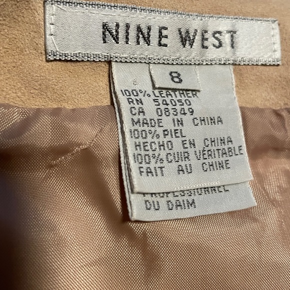 Camel Suede Leather Skirt by Nine  West - Picture 2 of 4